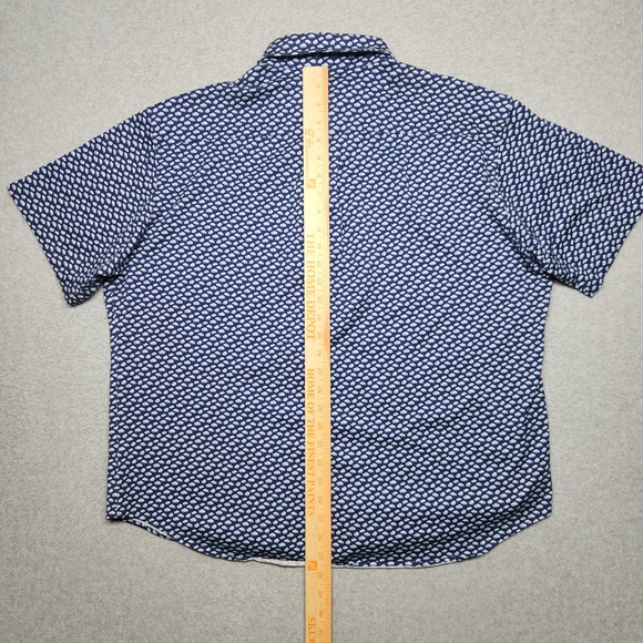 Peter Millar Shirt XL Blue Classic‎ Cars Print All Over Golf Casual Button Up - Picture 7 of 10
